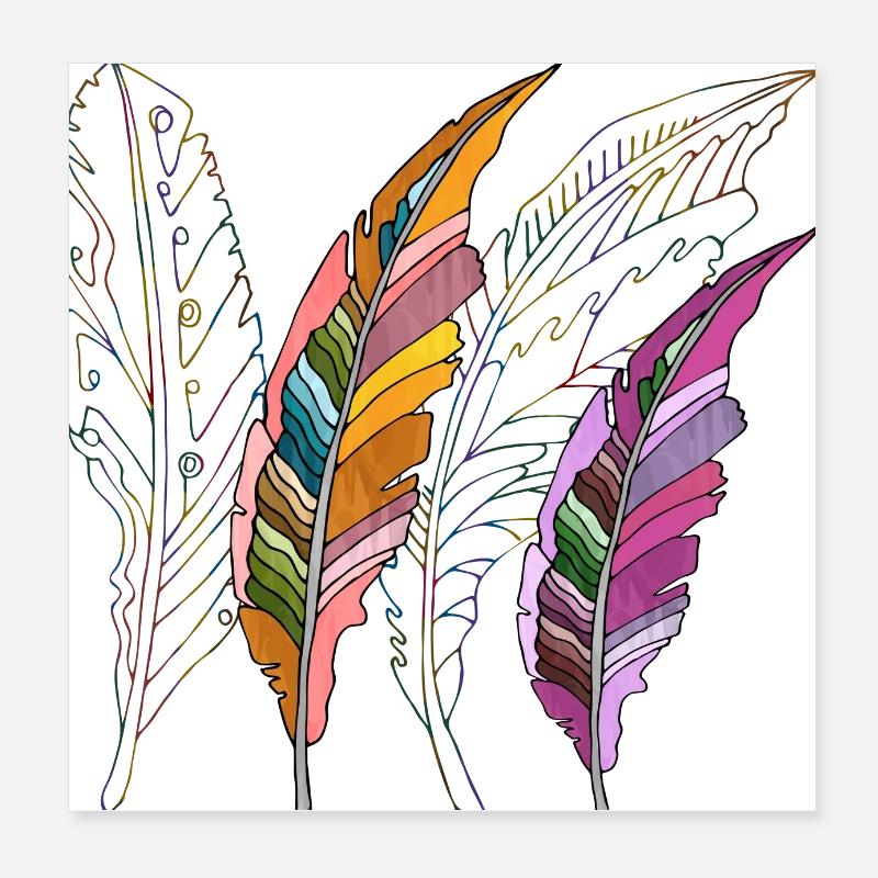 Feder Poster 20x20 cm