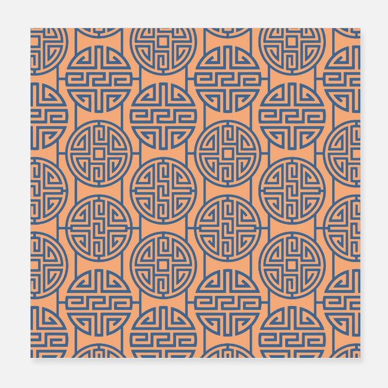 Chinesisches Muster Poster 20x20 cm