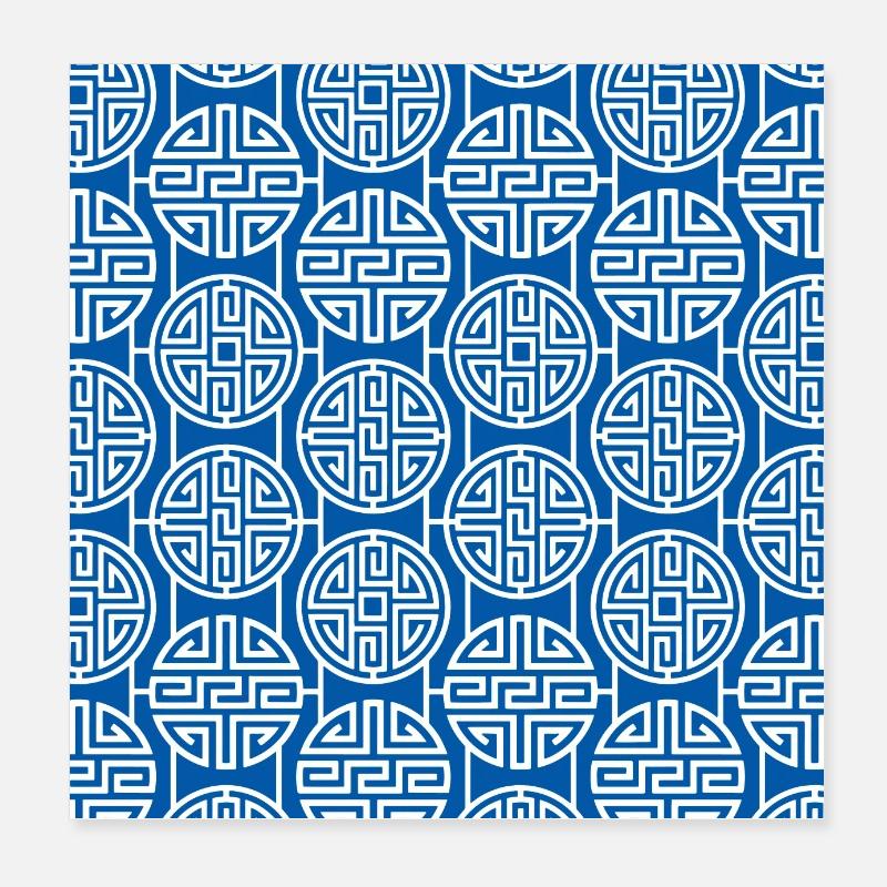 Chinesisches Muster Poster 20x20 cm