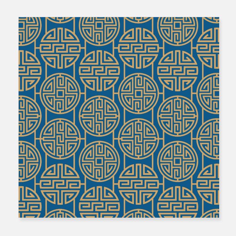 Chinesisches Muster Poster 20x20 cm
