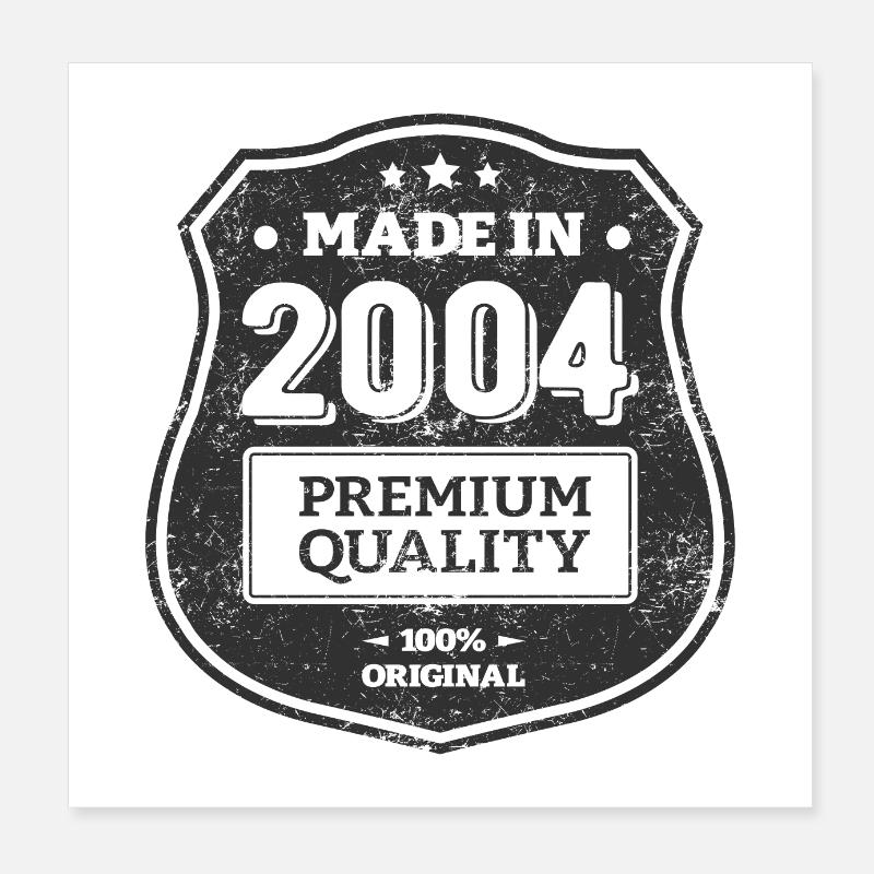 HERGESTELLT 2004 Poster 20x20 cm