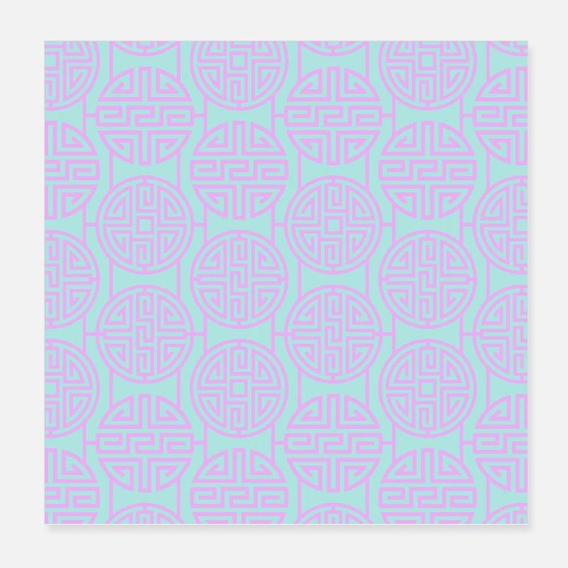 Chinese pattern Poster 8" x 8" (20x20 cm)