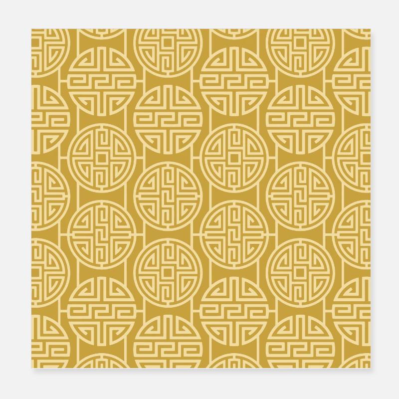 Chinese pattern Poster 8" x 8" (20x20 cm)