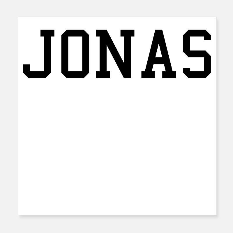 JONAS - Poster 20 x 20 cm - blanc