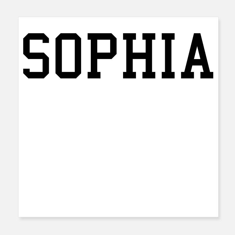 Sophia - Plakat o wymiarach 20 x 20 cm - biały