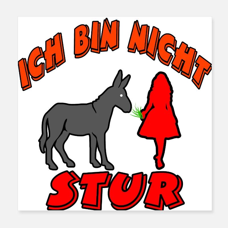 Esel Poster 20x20 cm