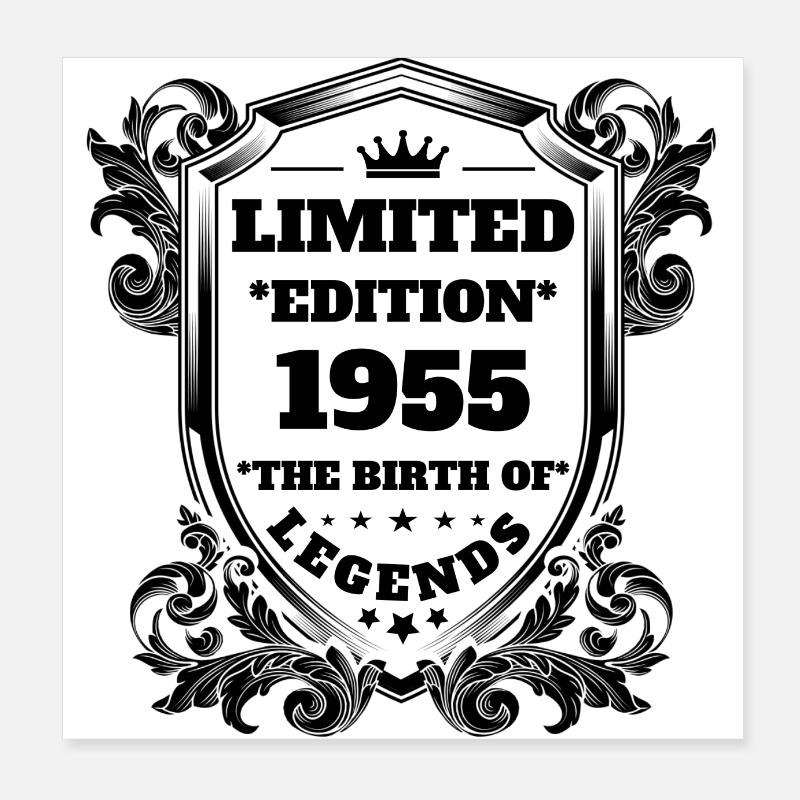 1955 Poster 8" x 8" (20x20 cm)
