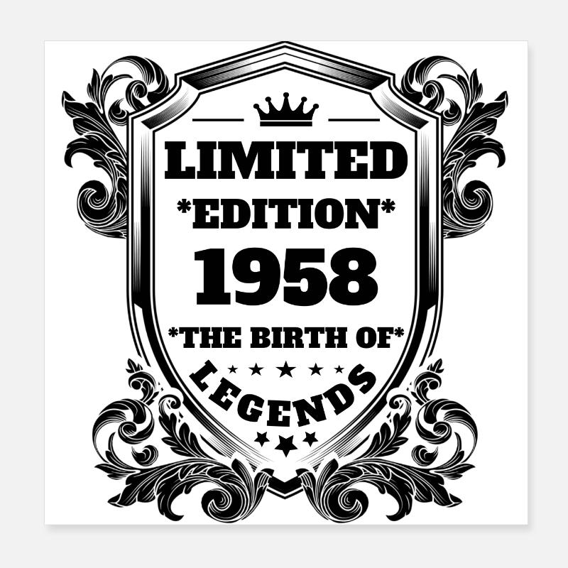 1958 Poster 8" x 8" (20x20 cm)