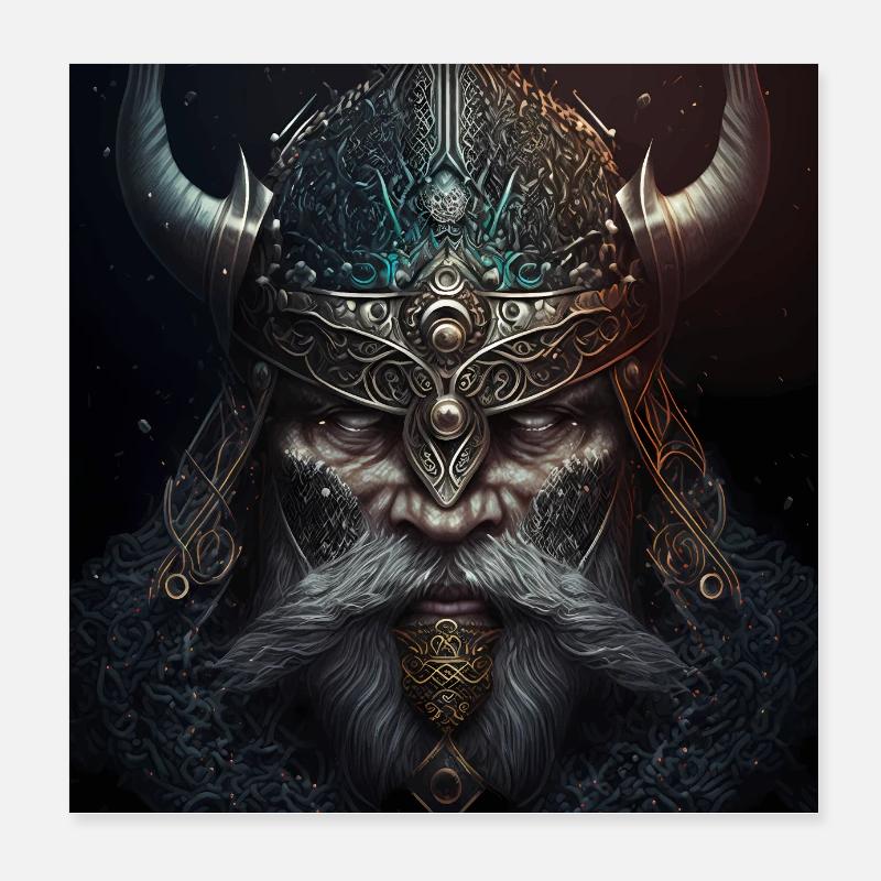 Dark Fantasy Viking Version 3 Poster 20 x 20 cm