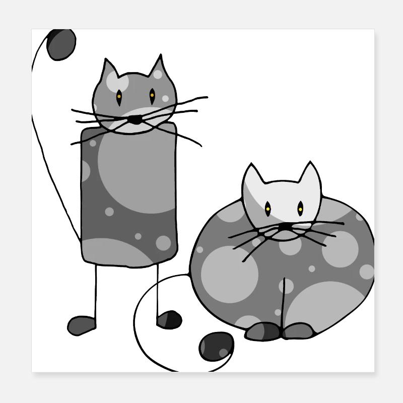 Chats Poster 20 x 20 cm