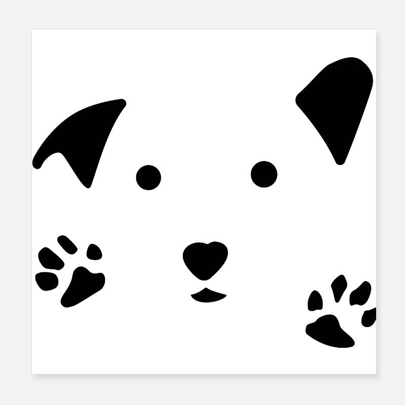 Dog Poster 8" x 8" (20x20 cm)