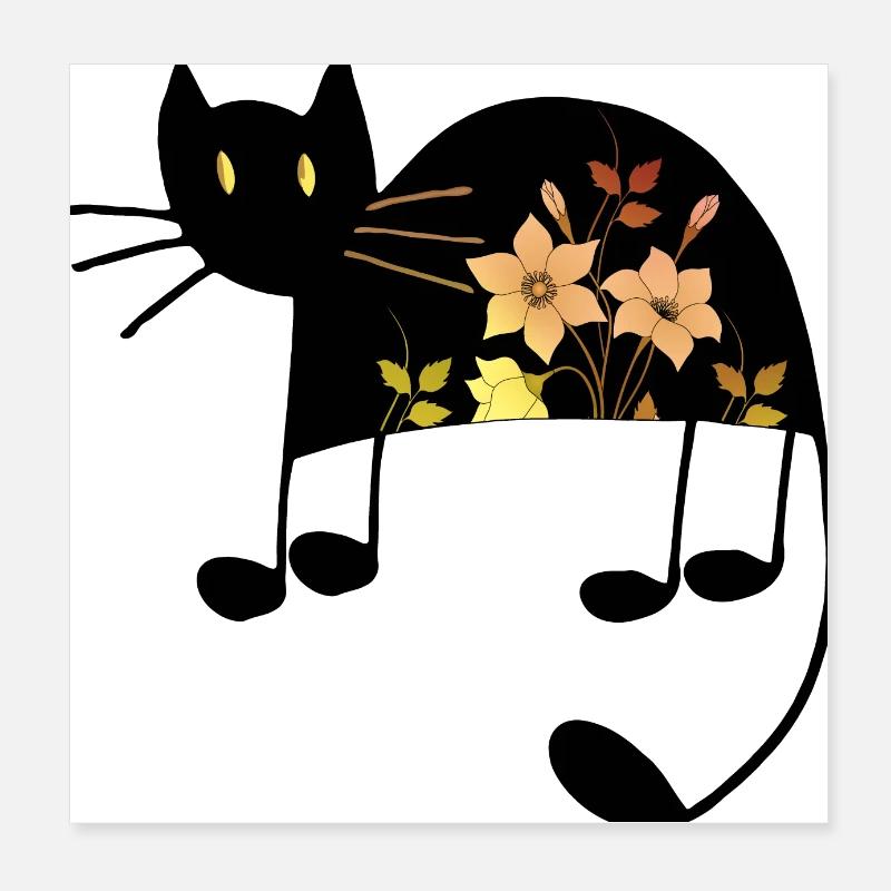 Chat Poster 20 x 20 cm