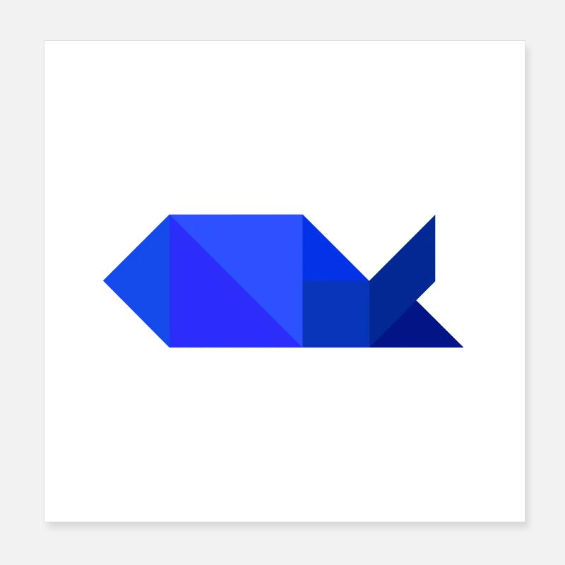 Baleine - Tangram Poster 20 x 20 cm
