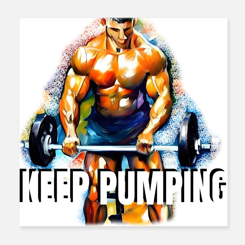 Keep Pumping Poster 8" x 8" (20x20 cm)