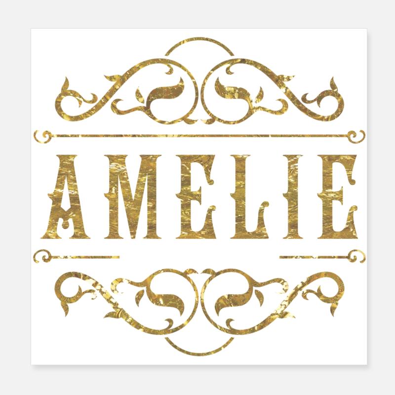 Amelie guld Poster 20x20 cm