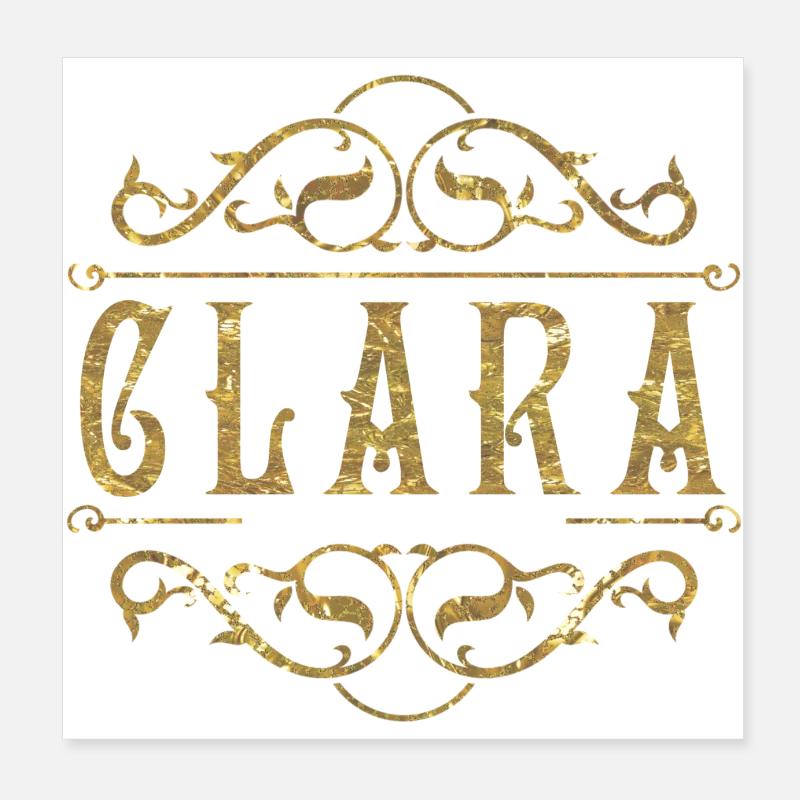 Clara gold Poster 20x20 cm