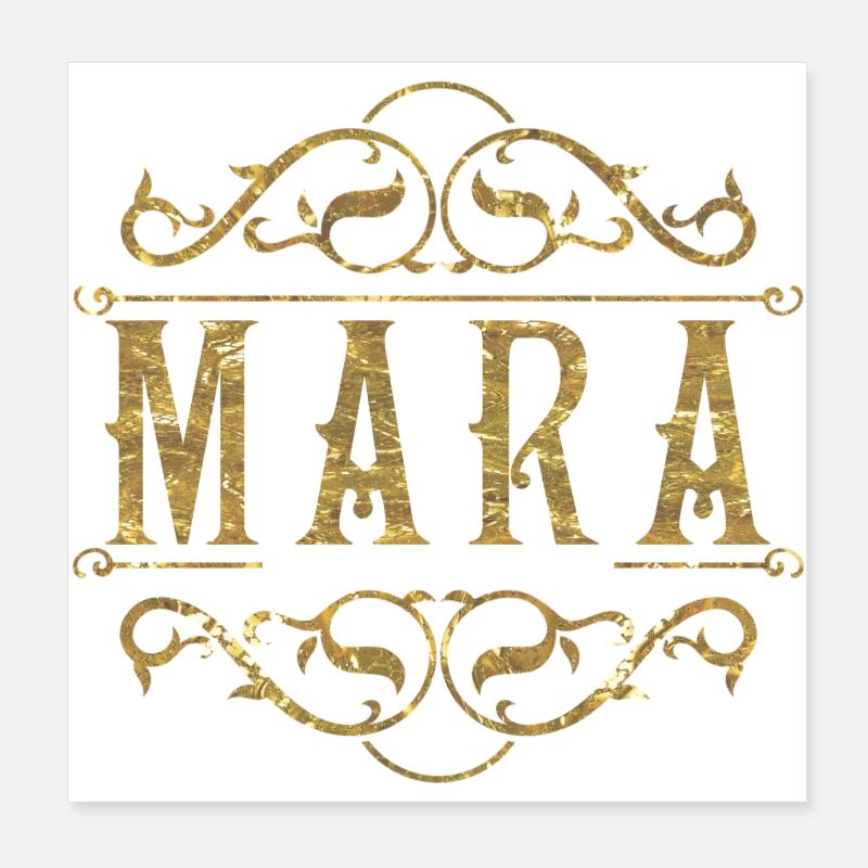 Mara gold Poster 8" x 8" (20x20 cm)