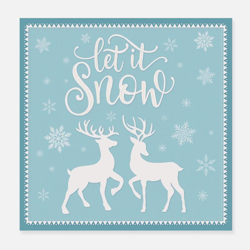 Let it Snow Poster Poster 20x20 cm