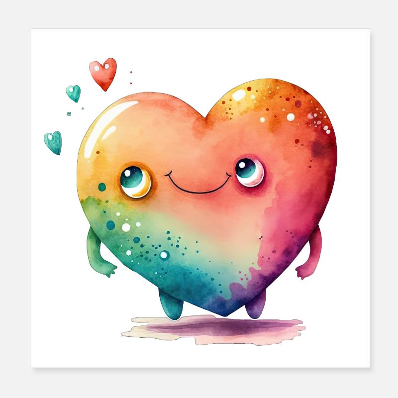 Süßes Herz Poster 20x20 cm