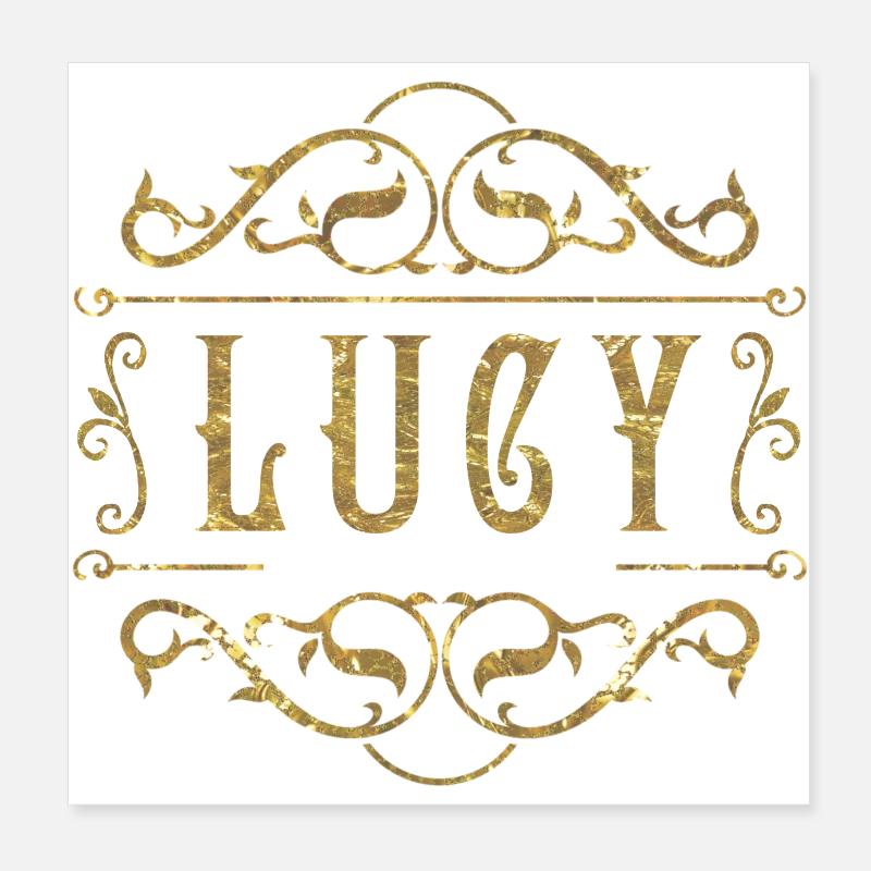 Lucy guld Poster 20x20 cm