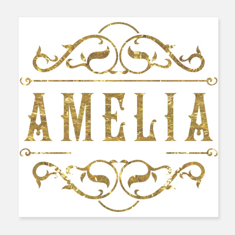 Amelia gold Poster 20x20 cm