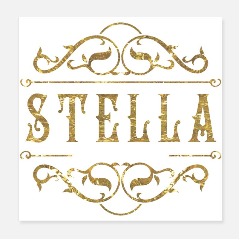 Stella guld Poster 20x20 cm