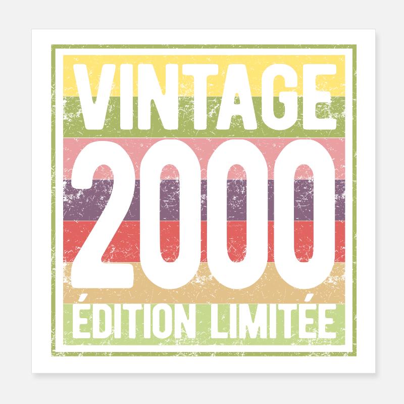 VINTAGE 2000 EDITION LIMITEE Poster 20 x 20 cm