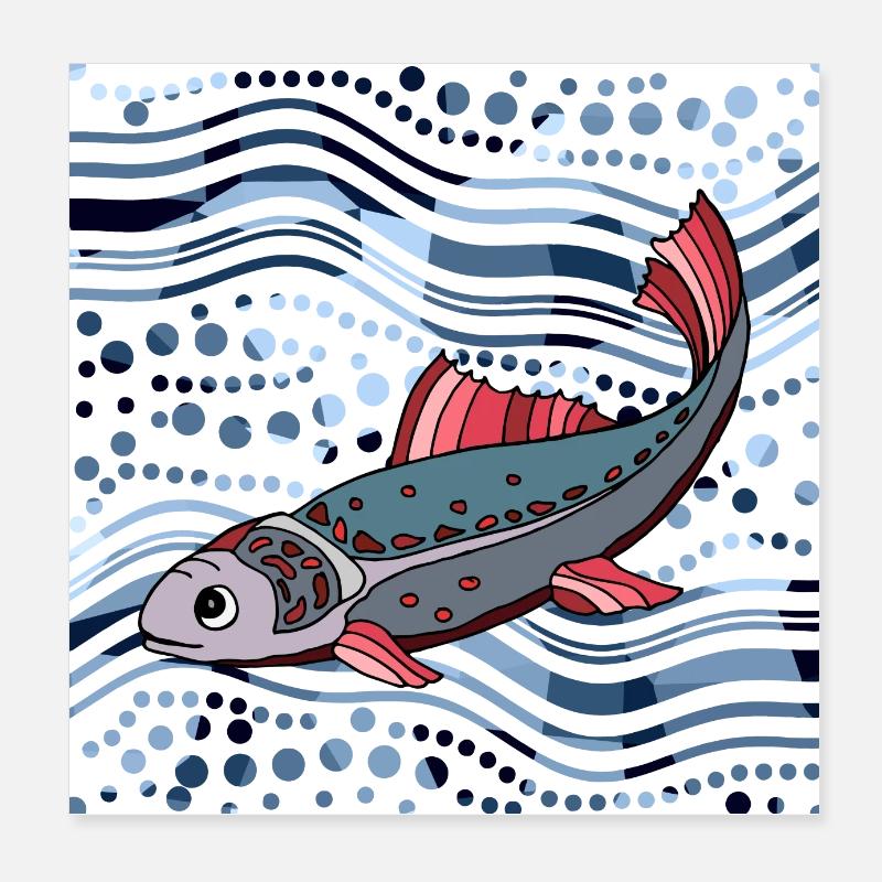 Fisch Poster 20x20 cm