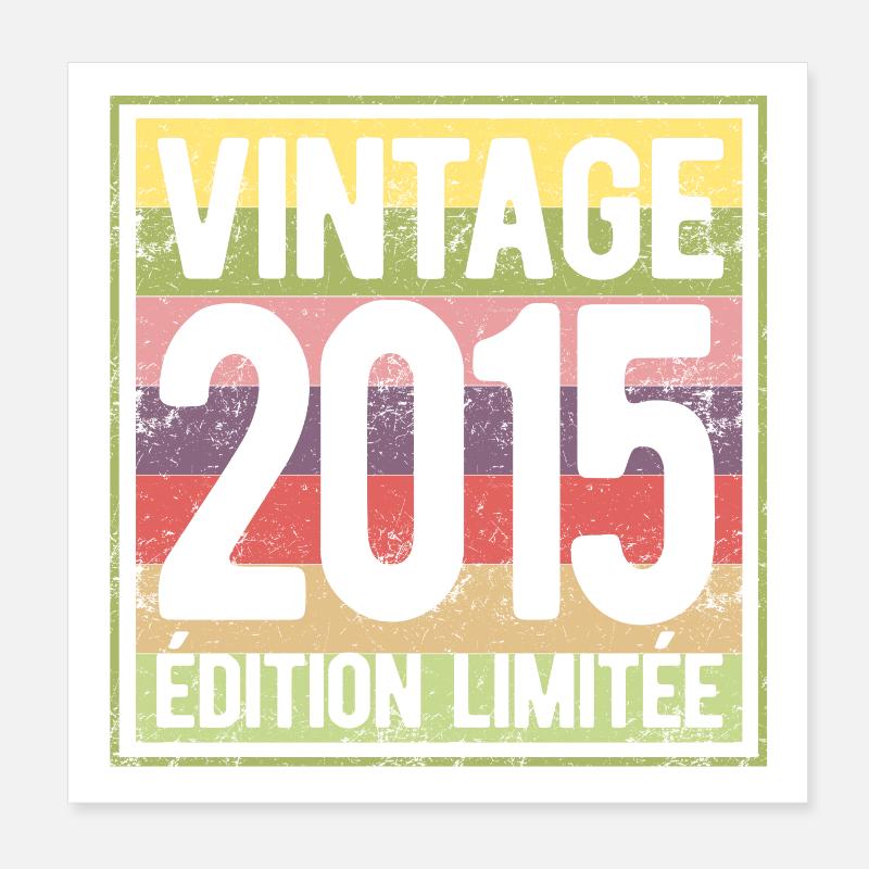 VINTAGE 2015 EDITION LIMITEE Poster 20 x 20 cm