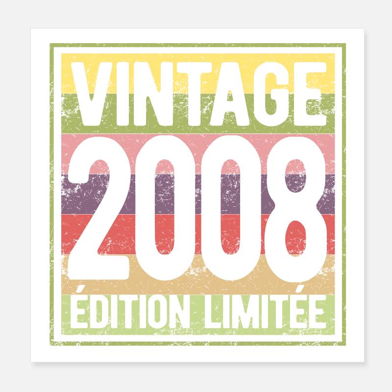 VINTAGE 2008 EDITION LIMITEE Poster 20 x 20 cm