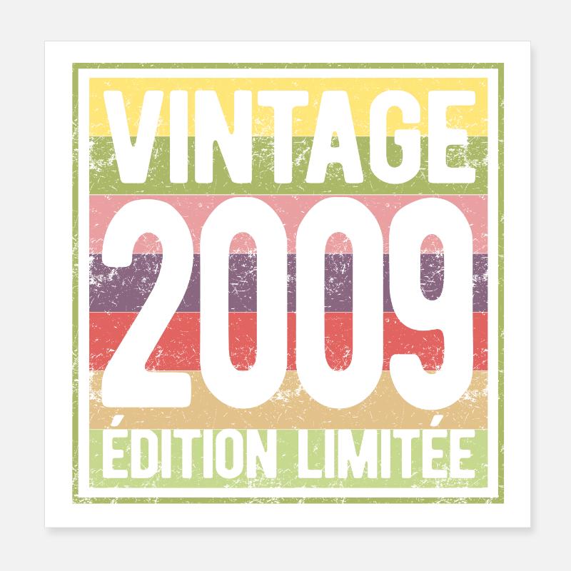 VINTAGE 2009 EDITION LIMITEE Poster 20 x 20 cm
