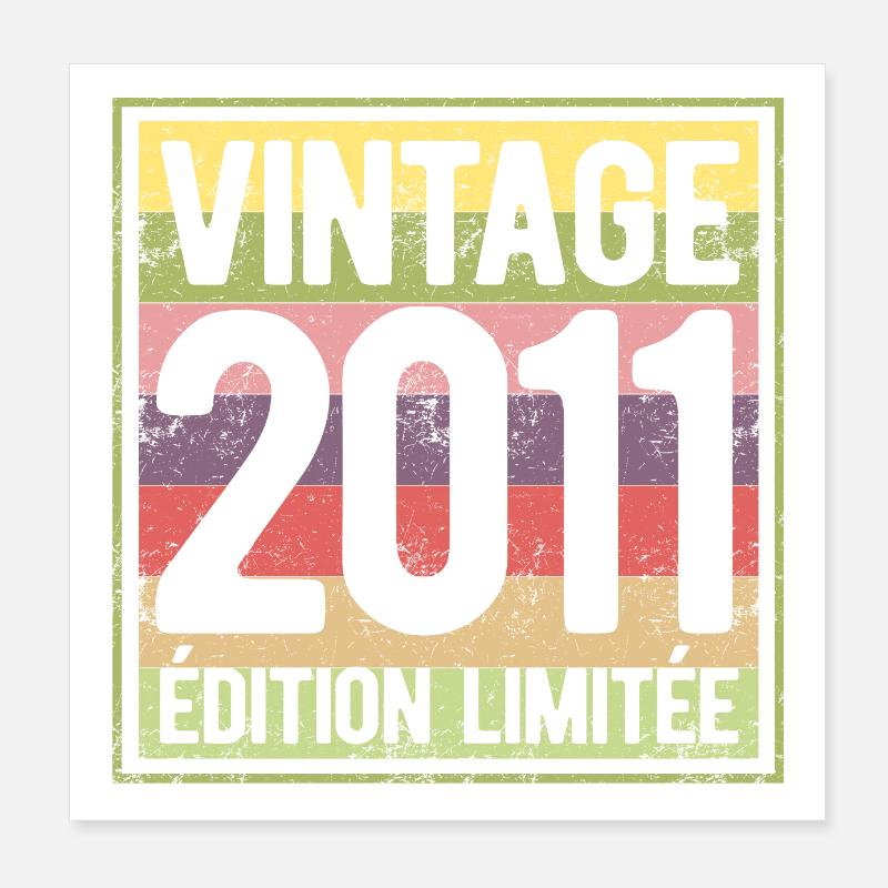 VINTAGE 2011 EDITION LIMITEE Poster 20 x 20 cm