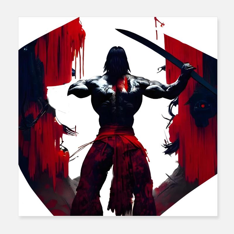 Samouraï Poster 20 x 20 cm