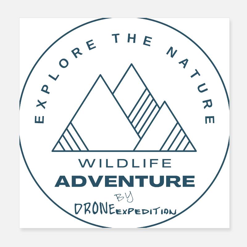 ADventure drone expedition Poster 8" x 8" (20x20 cm)