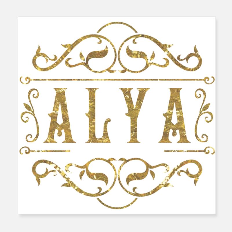 Alya guld Poster 20x20 cm