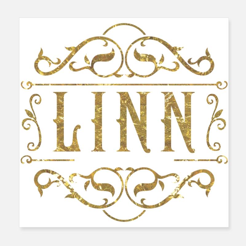 Linn gold Poster 20x20 cm