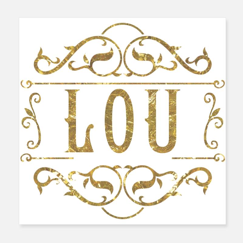 Lou gold Poster 20x20 cm