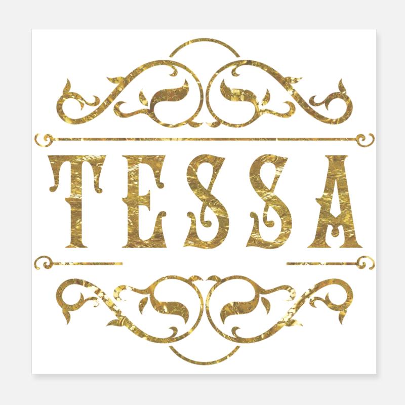 Tessa guld Poster 20x20 cm