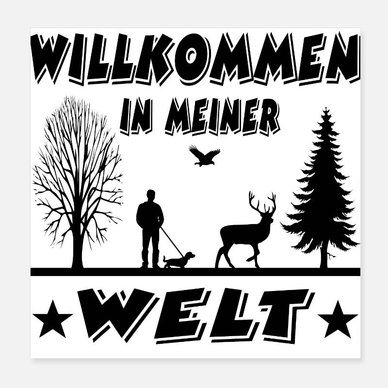 Jäger Poster 20x20 cm