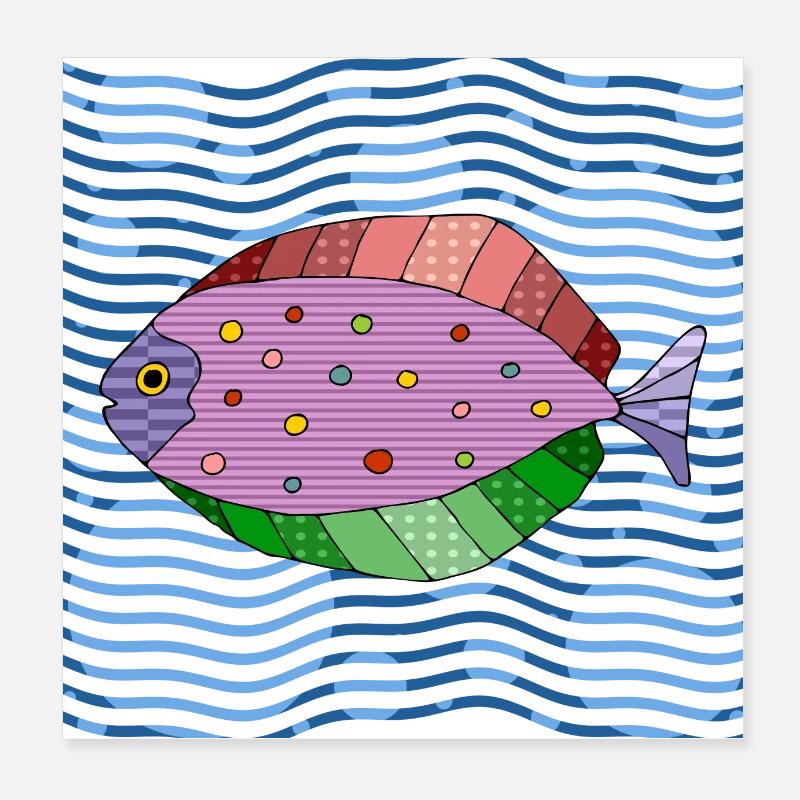 Fisch Poster 20x20 cm