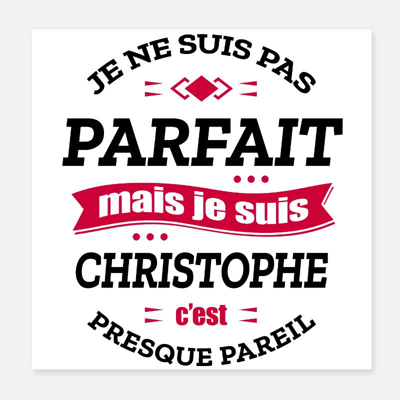 CHRISTOPHE PARFAIT - PRENOM CHRISTOPHE Poster 20 x 20 cm