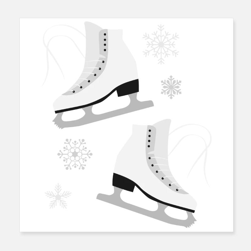 Schlittschuhe Poster 20x20 cm