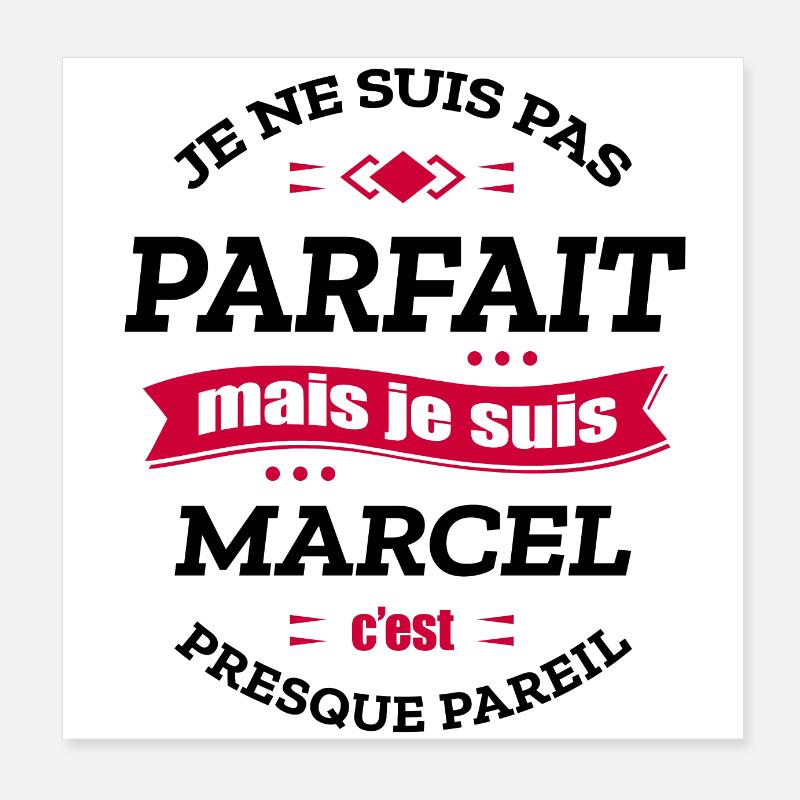 MARCEL PARFAIT - PRENOM MARCEL Poster 20 x 20 cm