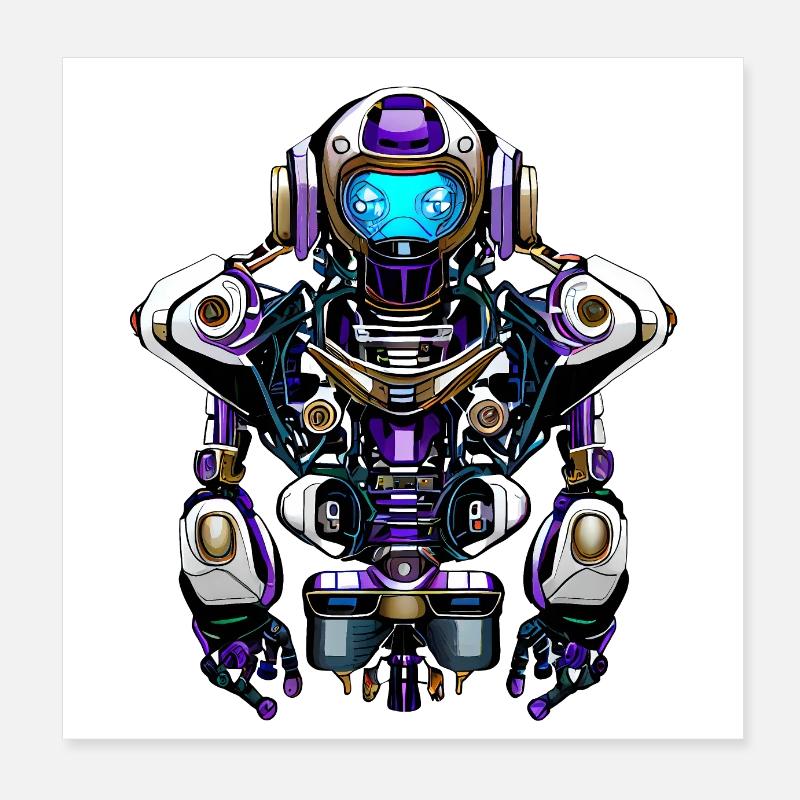 Roboter Alpha Poster 20x20 cm
