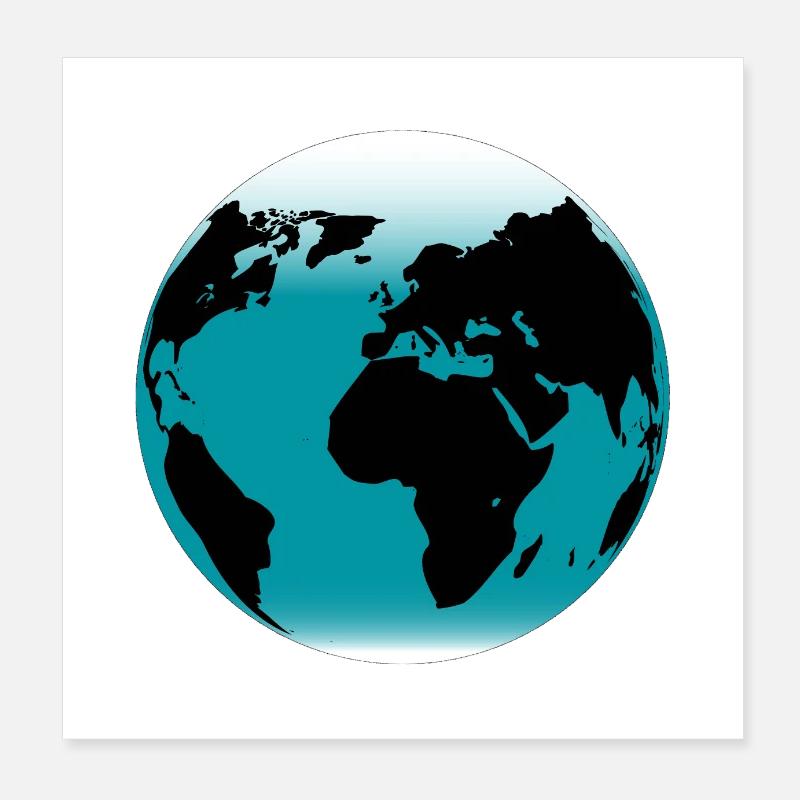 The Planet Earth Poster 8" x 8" (20x20 cm)