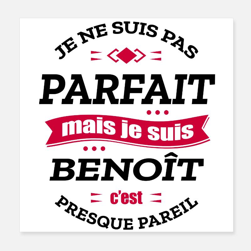 BENOÎT PARFAIT - PRENOM BENOÎT Poster 20 x 20 cm