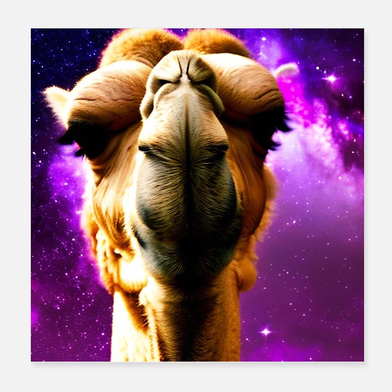 Dromedary Head - Camel Poster 8" x 8" (20x20 cm)