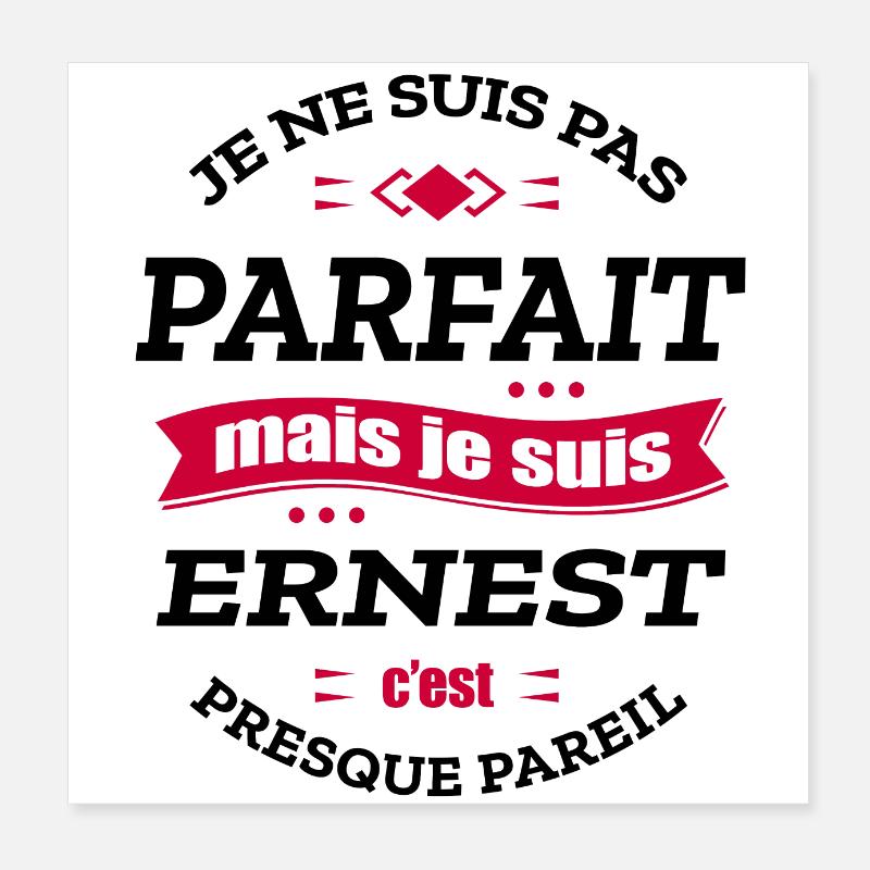 ERNEST PARFAIT - PRENOM ERNEST Poster 20 x 20 cm