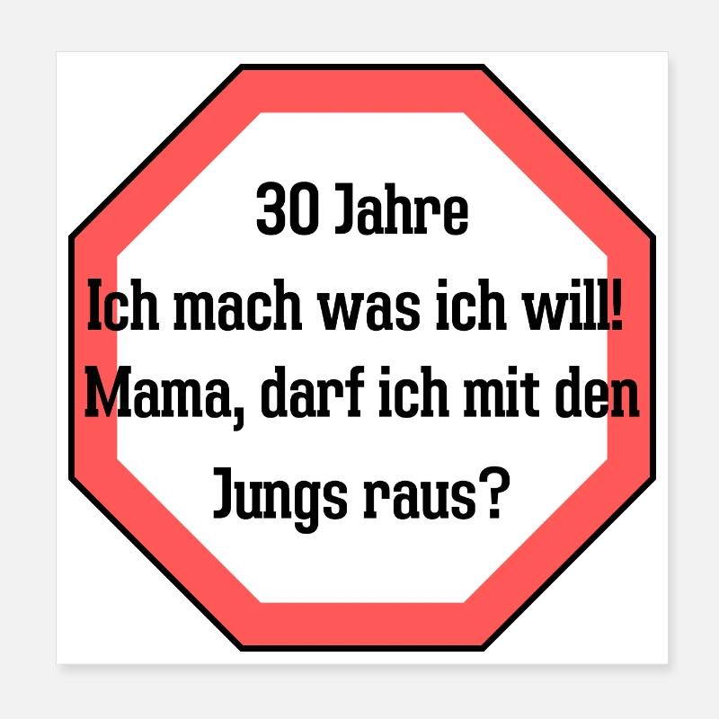 30 ans Poster 20 x 20 cm