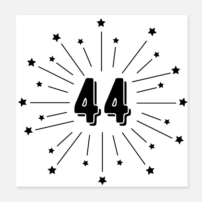 44th Star-Spangled Anniversary - 44th Anniversary Gift Poster 8" x 8" (20x20 cm)